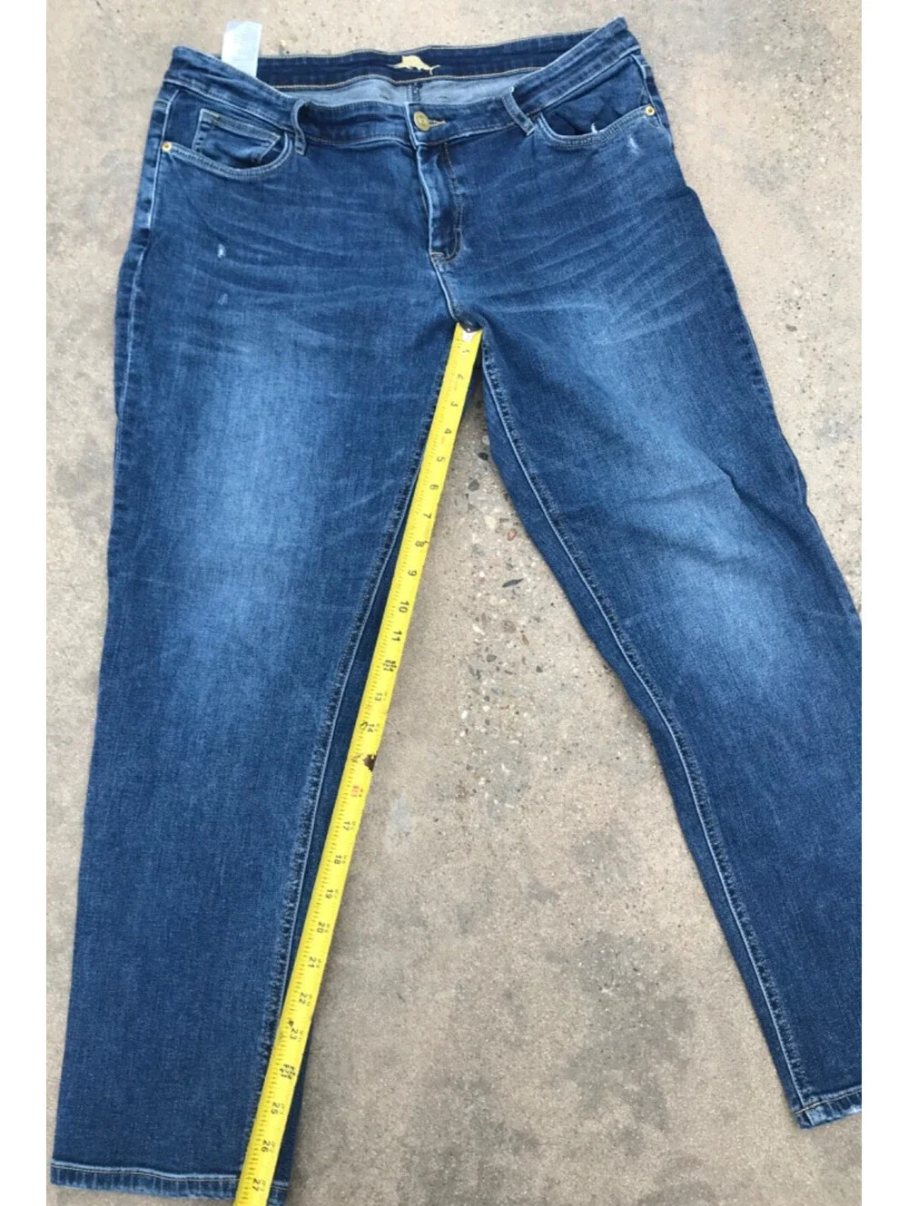 Tommy Bahama Jeans Mens 12/31 Blue Straight Leg Denim Light Wash 5 Pocket Casual